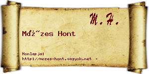 Mózes Hont névjegykártya